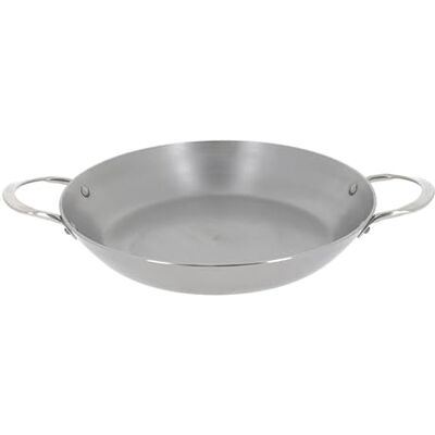 DE BUYER Paella Pan, 32 cm, Silver DE BUYER Paella Pan, 32 cm, Silver