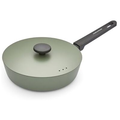 Morphy Richards Saute Pan, Forged Aluminium, 24cm, Non Stick Ceramic Coating, Soft Touch Handles, Oven Safe Up to 180c, Suitable for All Hobs, Green, 852251 Morphy Richards Saute Pan, Forged Aluminium, 24cm, Non Stick Ceramic Coating, Soft Touch Handles, Oven Safe Up to 180c, Suitable for All Hobs, Green, 852251
