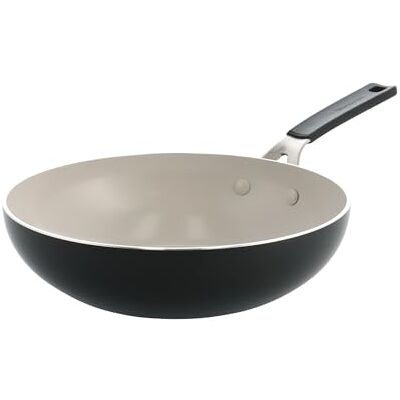 KitchenAid Aluminium Ceramic Non-Stick Wok Pan, 28 cm / 3.69 L, PFAS-Free, Induction Safe, Stainless Steel Handle, Oven Safe, Dishwasher Safe, Black KitchenAid Aluminium Ceramic Non-Stick Wok Pan, 28 cm / 3.69 L, PFAS-Free, Induction Safe, Stainless Steel Handle, Oven Safe, Dishwasher Safe, Black
