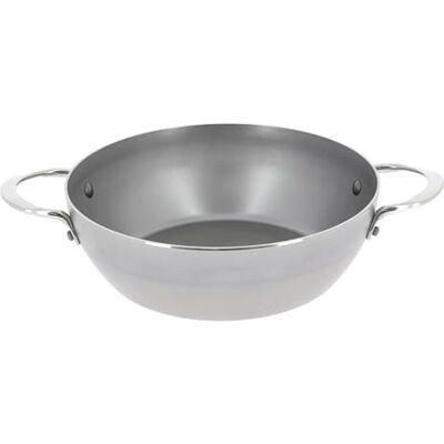 DE BUYER Mineral B Element Steel Frying Pan with 2 Handles, Steel, stainless steel, 24 cm DE BUYER Mineral B Element Steel Frying Pan with 2 Handles, Steel, stainless steel, 24 cm