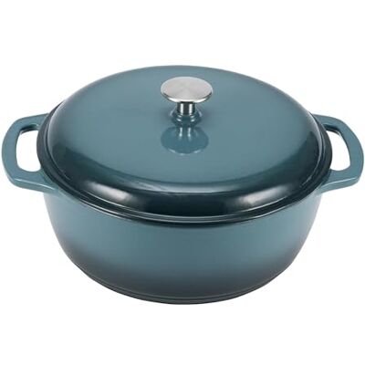 Basics SX-75QTH Gray Enameled Cast Iron Dutch Oven - 6.9L Basics SX-75QTH Gray Enameled Cast Iron Dutch Oven - 6.9L