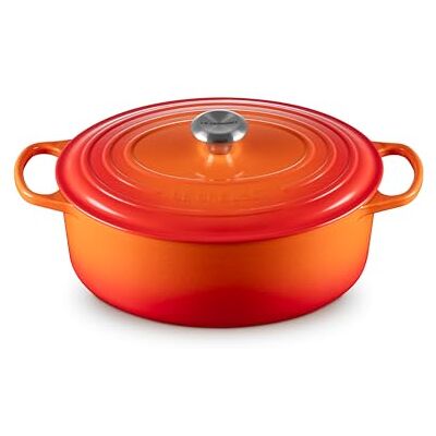 LE CREUSET Signature Enamelled Cast Iron Oval Casserole Dish With Lid, 31 cm, 6.3 Litre, Volcanic, 21178310902430 LE CREUSET Signature Enamelled Cast Iron Oval Casserole Dish With Lid, 31 cm, 6.3 Litre, Volcanic, 21178310902430