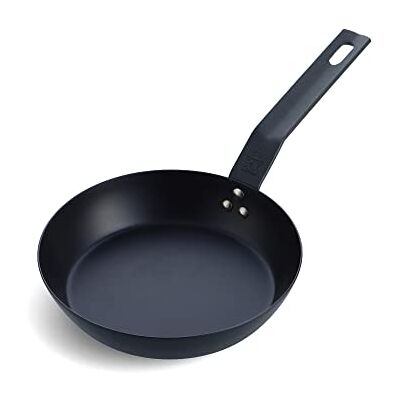 BK Solid Steel Pre-Seasoned Natural Non-Stick Frying Pan Made of Black Steel, Suitable for Induction Cookers, 20 cm, Oven and Frying Safe up to 230 °C, Durable and Professional, Dishwasher Safe, BK Solid Steel Pre-Seasoned Natural Non-Stick Frying Pan Made of Black Steel, Suitable for Induction Cookers, 20 cm, Oven and Frying Safe up to 230 °C, Durable and Professional, Dishwasher Safe,