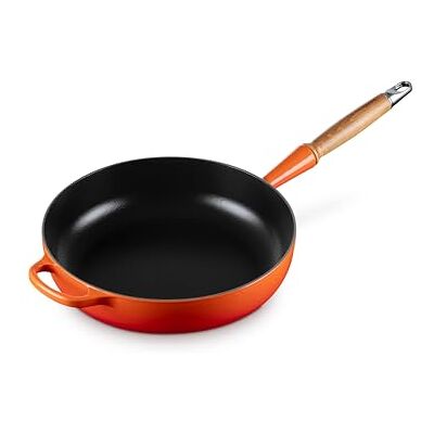 LE CREUSET Signature Cast Iron Saute Pan with Wooden Handle 28cm Volcanic, 20259280900422 LE CREUSET Signature Cast Iron Saute Pan with Wooden Handle 28cm Volcanic, 20259280900422