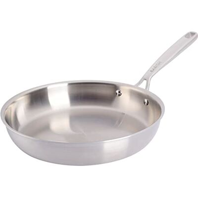 Babish 10 Inch Stainless Steel Triply Professional Grade Fry Pan Babish 10 Inch Stainless Steel Triply Professional Grade Fry Pan