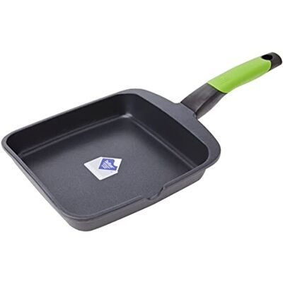 BRA isogona PRIOR Grill Pan, Cast Aluminium with Classic Non-Stick Teflon Smooth 22 cm Black BRA isogona PRIOR Grill Pan, Cast Aluminium with Classic Non-Stick Teflon Smooth 22 cm Black