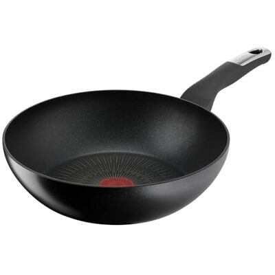 Lagostina Intensive Pro Non-Stick Wok, 28 cm, Scratch Resistant Titanium Coating, Quick and Even Cooking, Thermo-Signal Technology, Wok Suitable for All Heat Sources Including Induction Lagostina Intensive Pro Non-Stick Wok, 28 cm, Scratch Resistant Titanium Coating, Quick and Even Cooking, Thermo-Signal Technology, Wok Suitable for All Heat Sources Including Induction