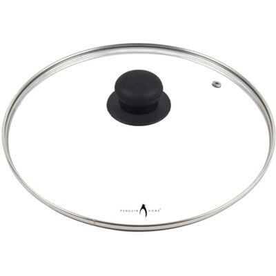 Penguin Home 16cm Toughened Glass Lid with Bakelite Knob Perfect for Saucepan, Durable and Stylish Cookware Lid Penguin Home 16cm Toughened Glass Lid with Bakelite Knob Perfect for Saucepan, Durable and Stylish Cookware Lid