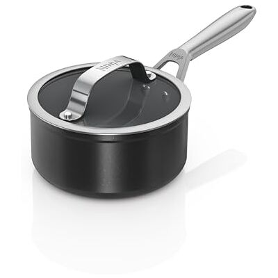 Ninja ZEROSTICK Ceramic Pro 16 cm Saucepan with Glass Lid, Scratch Resistant, Made PTFE-Free, All Hob Compatible, Black, CW30216UK Ninja ZEROSTICK Ceramic Pro 16 cm Saucepan with Glass Lid, Scratch Resistant, Made PTFE-Free, All Hob Compatible, Black, CW30216UK