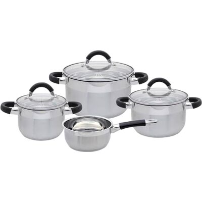 ELO Basic Black Steam 4-Piece Saucepan Set ELO Basic Black Steam 4-Piece Saucepan Set