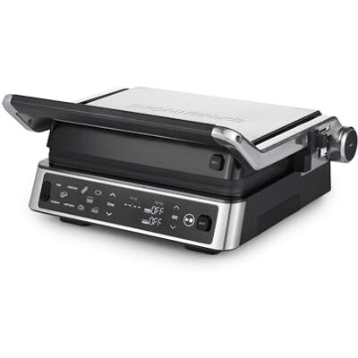 Morphy Richards ThermoGrill Contact Grill with Temperature Probe, Fast Heat, Detachable Non-Stick Plates, Adjustable Temperature & Height, Opens Flat, Integrated Oil Tray, Easy to Clean, 485501 Morphy Richards ThermoGrill Contact Grill with Temperature Probe, Fast Heat, Detachable Non-Stick Plates, Adjustable Temperature & Height, Opens Flat, Integrated Oil Tray, Easy to Clean, 485501
