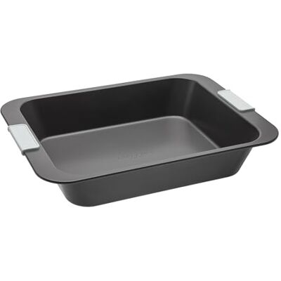 Pendeford Housewares Laura Ashley Roasting Pan 38cm – Extra Large Non Stick Oven Tray Even Cooking, Easy Clean, Carbon Steel Build Deep Roaster with Silicone Handles Dishwasher Freezer Safe Pendeford Housewares Laura Ashley Roasting Pan 38cm – Extra Large Non Stick Oven Tray Even Cooking, Easy Clean, Carbon Steel Build Deep Roaster with Silicone Handles Dishwasher Freezer Safe