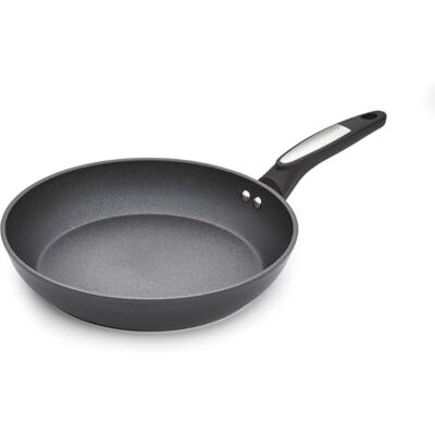 Morphy Richards Frying Pan, Forged Aluminium Ceramica, 28cm, Non Stick Coating, Soft Touch Handles, Suitable for All Hobs, Black, 850400 Morphy Richards Frying Pan, Forged Aluminium Ceramica, 28cm, Non Stick Coating, Soft Touch Handles, Suitable for All Hobs, Black, 850400