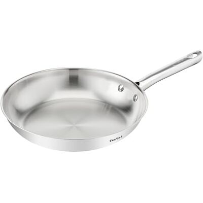Tefal Duetto On Frying Pan 24 cm Unsealed Thick Heat Fusion Base Comfort Grip Durable Suitable for All Hobs Stainless Steel B8660434 Tefal Duetto On Frying Pan 24 cm Unsealed Thick Heat Fusion Base Comfort Grip Durable Suitable for All Hobs Stainless Steel B8660434