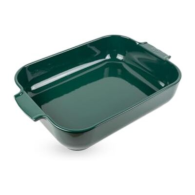 Peugeot Appolia 40 cm Rectangular Oven Dish Ceramic Forest Green 100% Natural Origin Materials High-Resistance Glazed Finish Made in France 10-Year Guarantee Peugeot Appolia 40 cm Rectangular Oven Dish Ceramic Forest Green 100% Natural Origin Materials High-Resistance Glazed Finish Made in France 10-Year Guarantee