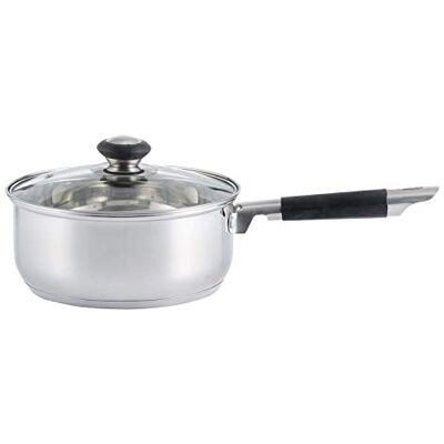 Viners Everyday Sauce Pan, Touch Grip Handle and Glass Lid with 5 Year Guarantee Stainless Steel, 20cm Viners Everyday Sauce Pan, Touch Grip Handle and Glass Lid with 5 Year Guarantee Stainless Steel, 20cm