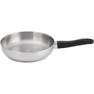 Judge Vista Stainless Steel Uncoated 24cm Skillet Frying Pan, Induction Ready, Oven & Dishwasher Safe Judge Vista Stainless Steel Uncoated 24cm Skillet Frying Pan, Induction Ready, Oven & Dishwasher Safe