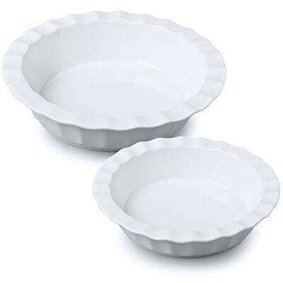 WM Bartleet & Sons - Porcelain Pie Dish - White - Pie Dish WM Bartleet & Sons - Porcelain Pie Dish - White - Pie Dish