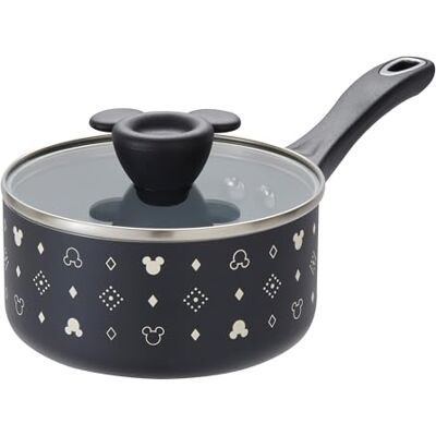 Prestige Disney Monochrome Mickey Mouse Non Stick Saucepan with Lid 16cm, Ceramic Induction Saucepan, PFAS & PFOA Free, Non Toxic Cookware, Black & White Prestige Disney Monochrome Mickey Mouse Non Stick Saucepan with Lid 16cm, Ceramic Induction Saucepan, PFAS & PFOA Free, Non Toxic Cookware, Black & White