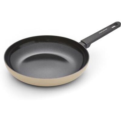 Morphy Richards Frying Pan, Recycled Aluminium, 28cm, Non Stick Ceramic Coating, Soft Touch Handles, Oven Safe Up to 180c, Suitable for All Hobs, Cream, 853504 Morphy Richards Frying Pan, Recycled Aluminium, 28cm, Non Stick Ceramic Coating, Soft Touch Handles, Oven Safe Up to 180c, Suitable for All Hobs, Cream, 853504