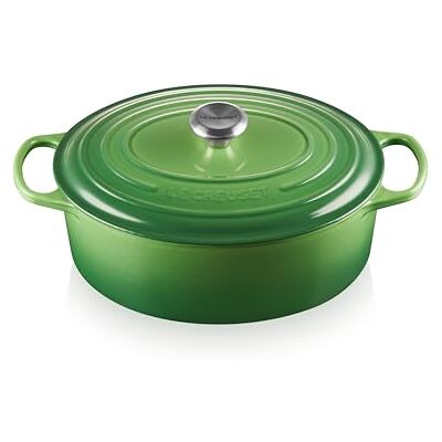 LE CREUSET Signature Enamelled Cast Iron Oval Casserole Dish With Lid, 31 cm, 6.3 Litre, Bamboo, 21178314082430 LE CREUSET Signature Enamelled Cast Iron Oval Casserole Dish With Lid, 31 cm, 6.3 Litre, Bamboo, 21178314082430