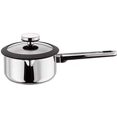 Stellar Stay Cool Stainless Steel Draining Saucepan, 16cm 1.1L, Engineered Stay-Cool Handles, Oven Safe, Dishwasher Safe Stellar Stay Cool Stainless Steel Draining Saucepan, 16cm 1.1L, Engineered Stay-Cool Handles, Oven Safe, Dishwasher Safe