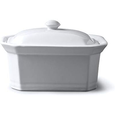 WM Bartleet & Sons - Terrine Butter Dish 18cm - White - Butter Dish WM Bartleet & Sons - Terrine Butter Dish 18cm - White - Butter Dish