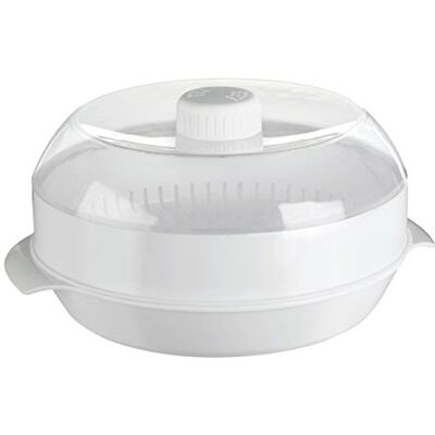 Premier Housewares Microwave Steamer, White Premier Housewares Microwave Steamer, White