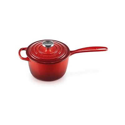 LE CREUSET Signature Enamelled Cast Iron Saucepan, for All Hob Types, 16 cm, 1.2 litres, Cerise LE CREUSET Signature Enamelled Cast Iron Saucepan, for All Hob Types, 16 cm, 1.2 litres, Cerise