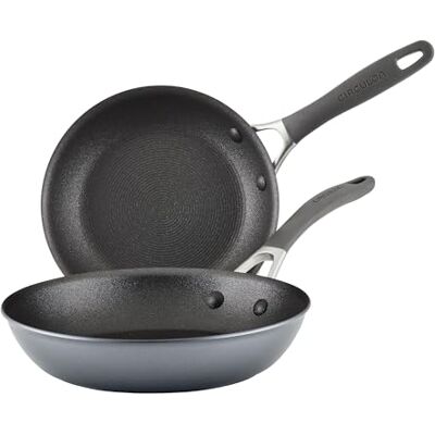 Circulon Scratch Defense 21cm & 25cm Non Stick Frying Pan Set: Induction Hob Pan with Extreme Non Stick, Dishwasher & Oven Safe, Perfect for Crepes, Graphite Pewter Circulon Scratch Defense 21cm & 25cm Non Stick Frying Pan Set: Induction Hob Pan with Extreme Non Stick, Dishwasher & Oven Safe, Perfect for Crepes, Graphite Pewter