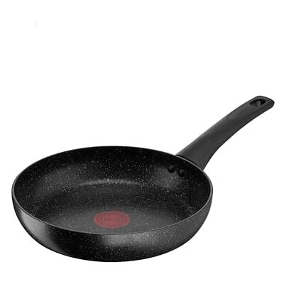 Tefal Titanium Stone Non-Stick Frying Pan 20 cm, High-Performance Non-Stick Durable Coating, Metal Safe, All Hobs Including Induction, Thermo-Signal, Black, E1050245 Tefal Titanium Stone Non-Stick Frying Pan 20 cm, High-Performance Non-Stick Durable Coating, Metal Safe, All Hobs Including Induction, Thermo-Signal, Black, E1050245