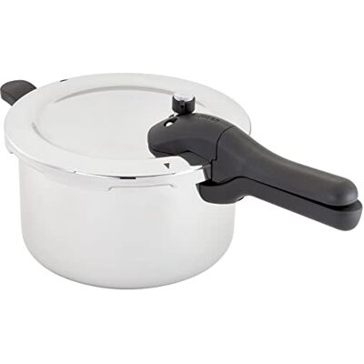 Judge Stainless Steel Pressure Cooker 5L, (25cm) With Steamer Basket, Great Healthier and Quicker Cookware, Suitable for All Hob Types Judge Stainless Steel Pressure Cooker 5L, (25cm) With Steamer Basket, Great Healthier and Quicker Cookware, Suitable for All Hob Types
