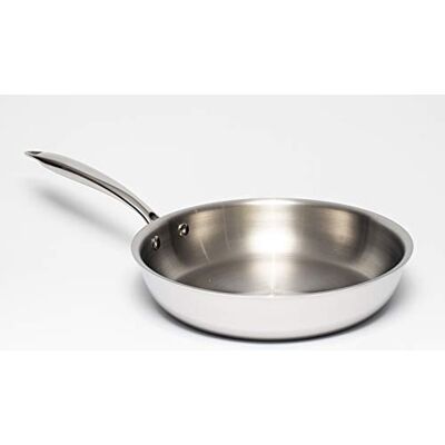 Zinel 5020 Tri-Ply Stainless Steel Frying Pan, 20cm, Silver Zinel 5020 Tri-Ply Stainless Steel Frying Pan, 20cm, Silver