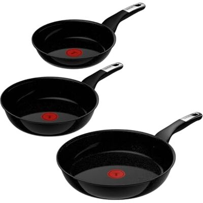 Tefal Explore Ceramic Set of 3 Frying Pans 20/24/28 cm, High Performance Non-Stick Ceramic Coating, Induction, G2149132 Tefal Explore Ceramic Set of 3 Frying Pans 20/24/28 cm, High Performance Non-Stick Ceramic Coating, Induction, G2149132