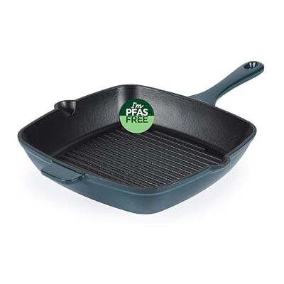 Salter Chester Cast Iron Griddle Pan 26 Cm, Green Salter Chester Cast Iron Griddle Pan 26 Cm, Green