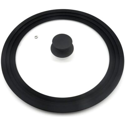 Carl Schmidt Sohn GmbH Sola Universal Vented Silicone Lid for Frying Pans, Pots and Skillets, Tempered Glass Pan Lid with Heat Resistant Silicone Rim, Fits 28 CM & 30 CM & 32 CM Diameter Cookware in Black Carl Schmidt Sohn GmbH Sola Universal Vented Silicone Lid for Frying Pans, Pots and Skillets, Tempered Glass Pan Lid with Heat Resistant Silicone Rim, Fits 28 CM & 30 CM & 32 CM Diameter Cookware in Black