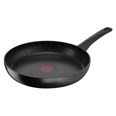 Tefal Titanium Stone Non-Stick Pancake Frying Pan 30 cm, High-Performance Non-Stick Durable Coating, Metal Safe, All Hobs Including Induction, Thermo-Signal, Black, E1050745 Tefal Titanium Stone Non-Stick Pancake Frying Pan 30 cm, High-Performance Non-Stick Durable Coating, Metal Safe, All Hobs Including Induction, Thermo-Signal, Black, E1050745
