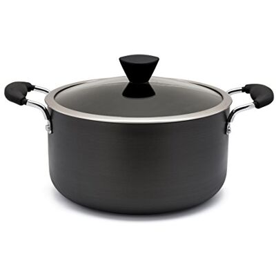 POPATSTORES Zinel 4154 Hard Anodised Non-Stick Casserole, Grey, 28 cm POPATSTORES Zinel 4154 Hard Anodised Non-Stick Casserole, Grey, 28 cm