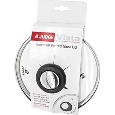 Judge Vista Spare Saucepan Lid, Replacement Glass Lid for most 16cm Pans, Oven Safe, Dishwasher Safe Judge Vista Spare Saucepan Lid, Replacement Glass Lid for most 16cm Pans, Oven Safe, Dishwasher Safe