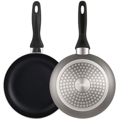 WELL HOME MOBILIARIO & DECORACIÓN Set of Non-Stick Frying Pans Ø28x5cm, Induction, in Pressed Aluminium, in Grey WELL HOME MOBILIARIO & DECORACIÓN Set of Non-Stick Frying Pans Ø28x5cm, Induction, in Pressed Aluminium, in Grey