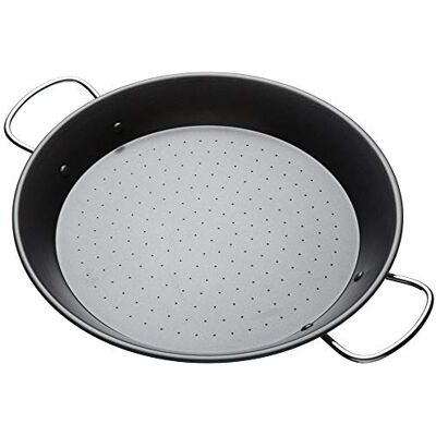 KitchenCraft World of Flavours Non-Stick Paella Pan, Carbon Steel Cookware for Traditional Rice Dishes and One-Pan Meals, 32cm, PFAS-Free KitchenCraft World of Flavours Non-Stick Paella Pan, Carbon Steel Cookware for Traditional Rice Dishes and One-Pan Meals, 32cm, PFAS-Free