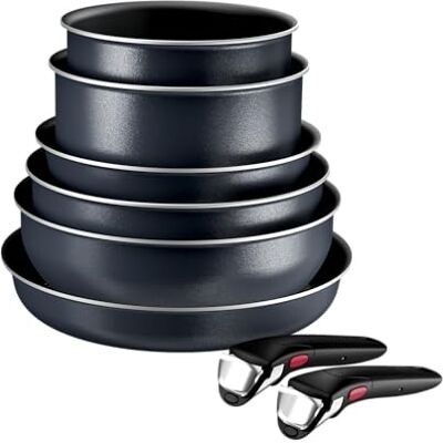 Tefal Ingenio Enjoy L7239343 8-Piece Saucepan and Pan Set, Removable Handle, Stackable, Space-Saving, Induction Pans with Non-Stick Coating, Easy to Use and Clean Tefal Ingenio Enjoy L7239343 8-Piece Saucepan and Pan Set, Removable Handle, Stackable, Space-Saving, Induction Pans with Non-Stick Coating, Easy to Use and Clean