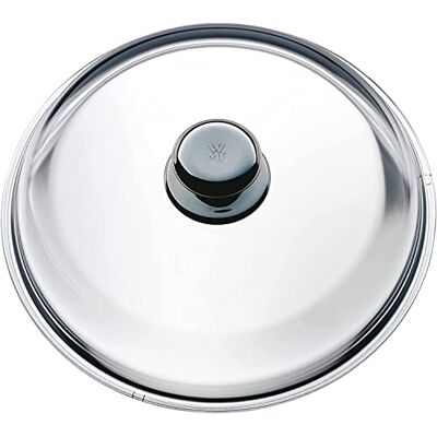 WMF Glass Lid with Metal Knob, Stainless Steel, Transparent, 24 cm WMF Glass Lid with Metal Knob, Stainless Steel, Transparent, 24 cm