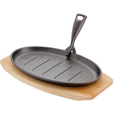 Judge Speciality Cookware Cast Iron Grill Pan, 26cm x 17cm, Induction Ready, Oven Safe Judge Speciality Cookware Cast Iron Grill Pan, 26cm x 17cm, Induction Ready, Oven Safe