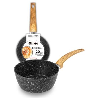 IPEA Non-Stick Induction Pot for Milk and Soup – 20 cm – Elegant Design – Pot for Cooking and Boiling Vegetables, Noodles, Vegetables, Noodles – Ergonomic – Kitchen Milk Pan IPEA Non-Stick Induction Pot for Milk and Soup – 20 cm – Elegant Design – Pot for Cooking and Boiling Vegetables, Noodles, Vegetables, Noodles – Ergonomic – Kitchen Milk Pan