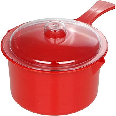 Pendeford Easycook NS613R Easy Cook Polly Carbonate Non-Staining Microwave Sauce Pan and Lid, Red Pendeford Easycook NS613R Easy Cook Polly Carbonate Non-Staining Microwave Sauce Pan and Lid, Red