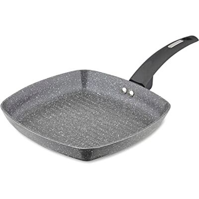 Tower T80336 Cerastone Forged Grill Pan with Non-Stick Coating and Soft Touch Handle, 25cm, Graphite Tower T80336 Cerastone Forged Grill Pan with Non-Stick Coating and Soft Touch Handle, 25cm, Graphite