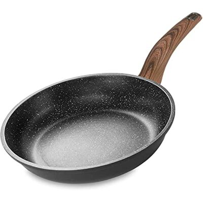 HOHAOO Non Stick Frying Pan,24 cm Induction Frying Pan with Cast Aluminum Stone Anti-Scratch Coating and Bakelite Handle,PFOA Free,All Stoves Compatible HOHAOO Non Stick Frying Pan,24 cm Induction Frying Pan with Cast Aluminum Stone Anti-Scratch Coating and Bakelite Handle,PFOA Free,All Stoves Compatible