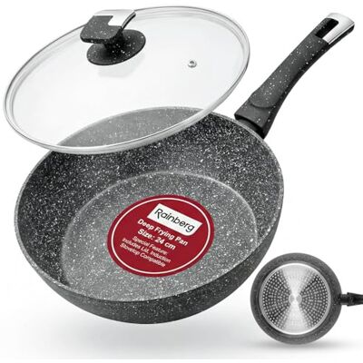 Rainberg - Granite Nonstick - Lid - Frying Pan Rainberg - Granite Nonstick - Lid - Frying Pan