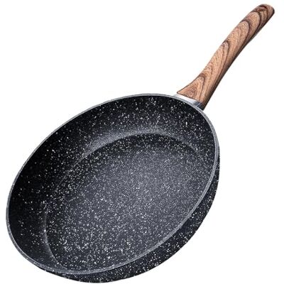 Woobroo Frying Pan, 20cm Non Stick Small Frying Pan with Sturdy Handle-Anti-Scratch Anti-Stain, Cast Aluminium Stone Skillet Pan for Induction Hobs, PFOA Free, Black Woobroo Frying Pan, 20cm Non Stick Small Frying Pan with Sturdy Handle-Anti-Scratch Anti-Stain, Cast Aluminium Stone Skillet Pan for Induction Hobs, PFOA Free, Black